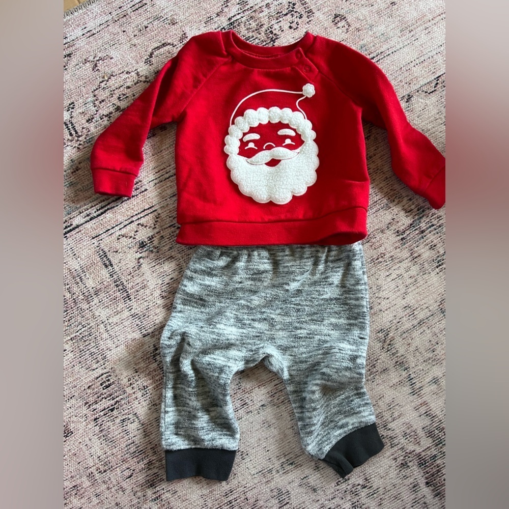 Cat & Jack Red and Gray Cozy Holiday Set